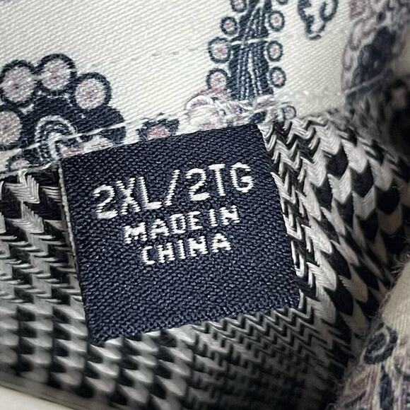 Robert Graham Men's 2XL Long Sleeve Button Up Black White Mixed Pattern Shirt - Picture 8 of 10